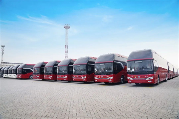 良好口碑贏得超高復購率！金旅234臺高端旅游客運車“駛”向沙特