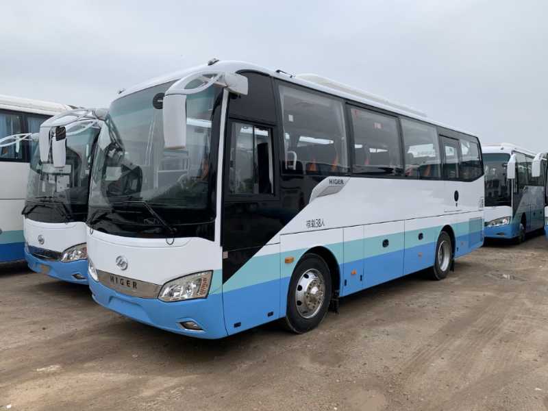 2023年4月上牌同款4臺國六準新38座高配海格6886氣囊旅游車